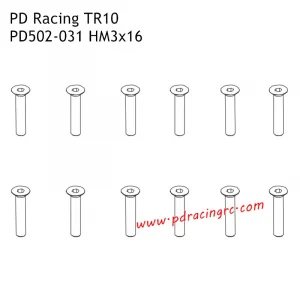 Flat Head Hex ScrewHM3*16 12PCS