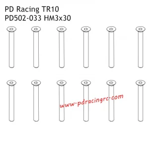 Flat Head Hex ScrewHM3*30 6PCS