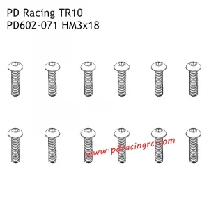B head hex screw HM3*18 12pcs