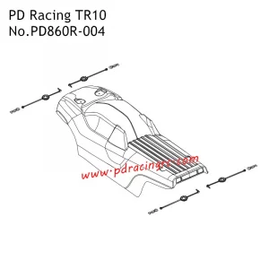 Orange/Black Colour Body with Sticker Sheet for PD861R