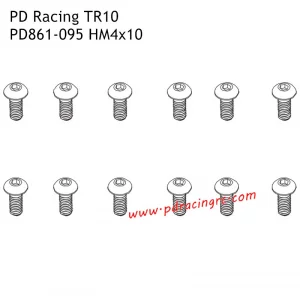 B head hex screw HM4*10 12pcs