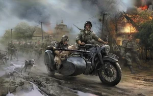 Zvesda German WWII R12 Sidecar And Crew