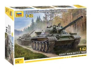 Zvesda T-62 Tank Model Kit - 1:72