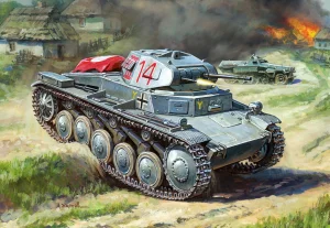 Zvesda 1:100 German Light Tank Snap Kit