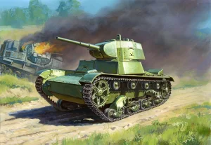 Zvesda 1:100 Soviet Light Tank Snap Kit