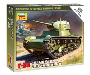Zvesda 1:100 Soviet Light Tank Snap Kit