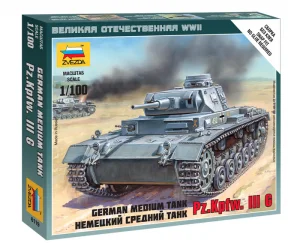 Zvesda 1:100 German Tank Panzer III