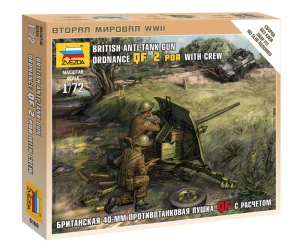 Zvesda British Qf 2-Pdr Anti Tank Gun