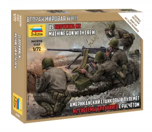 Zvesda US Machine Gun Browning W/Crew