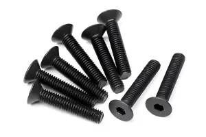 Flat Head Screw M3x16mm (2mm Hex Socket - 6Pcs)