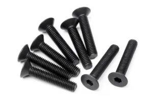 Flat Head Screw M3x16mm (2mm Hex Socket - 6Pcs)