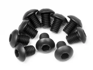 Button Head Screw M3x4mm (Hex Socket/10Pcs)