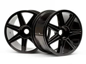 HPI 7 Spoke Black Chrome Trophy Truggy Wheel - 17mm Hex - 1 Pair
