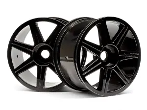 HPI 7 Spoke Black Chrome Trophy Truggy Wheel - 17mm Hex - 1 Pair