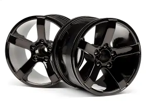 HPI Bullet Spoked Wheels Black Chrome (2)