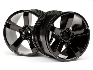 HPI Bullet Spoked Wheels Black Chrome (2)