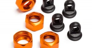 Shock Caps For 101090, 101091 and 101185 Trophy Series 4Pcs (Orange) (Replaces 101005)