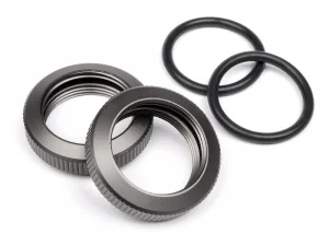 Shock Adjuster Nut 20mm - Gunmetal, Baja 5T, (2Pcs)
