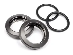 Shock Adjuster Nut 20mm - Gunmetal, Baja 5T, (2Pcs)