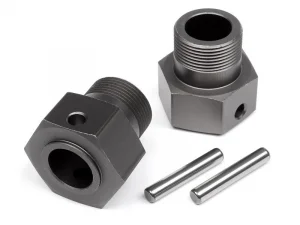 Wheel Hex Hub 24x27mm - Gunmetal, (2Pcs)