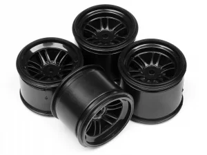 HPI FT01 Wheel Set (Black/Front 2Pcs/Rear 2Pcs)