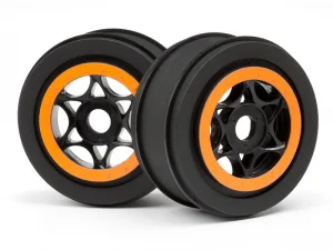HPI Apache AH-64 Wheels - Black/Orange (42x83mm/2pcs)