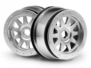 HPI Tr-10 Glue-Lock Wheel Matte Chrome (120X60mm/2Pcs)