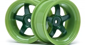 HPI Work Meister S1 Wheels - Green - 6mm Offset - 1 Pair