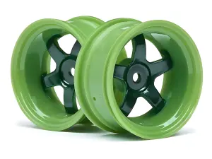 HPI Work Meister S1 Wheels - Green - 9mm Offset - 1 Pair