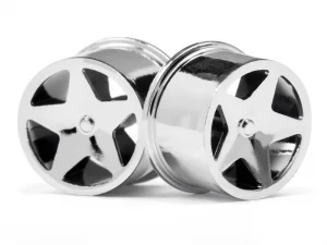 HPI Baja Q32 Super Star Wheel Set - Chrome - 4 Pack