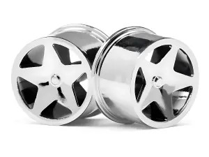 HPI Baja Q32 Super Star Wheel Set - Chrome - 4 Pack