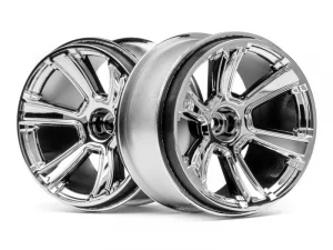 HPI 6-Shot MT Wheel (Chrome/2Pcs)