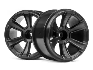HPI 6-Shot MT Wheel (Black/2Pcs)