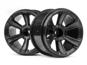 HPI 6-Shot MT Wheel (Black/2Pcs) ** CLEARANCE **