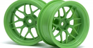HPI Tech 7 Green Wheels - 52x26mm +9mm Offset - 1 Pair