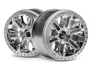 HPI 6-Shot ST Wheel (Chrome/2Pcs)