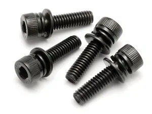 Cap Head Screw/Washer M4x15mm (4Pcs) Fuelie Engine