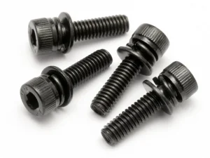 Cap Head Screw/Washer M4x15mm (4Pcs) Fuelie Engine