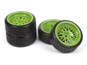 HPI Falken Azenis Drift Tires Mounted on HRE C90 Green Wheels (4)