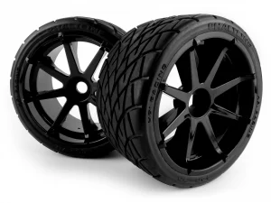 HPI Phaltline Tyres Pre Mounted on 3256 Blast Black Wheels (2)