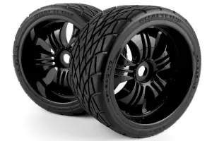 HPI Phaltline Tyres Pre Mounted on 3251 Tremor Black Wheels (2)