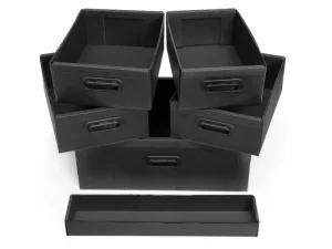 DRAWER SET FOR 160566/107244 (6 PCS BLACK)