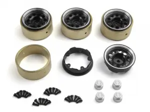 CS-10 Aluminium Wheel 1.2in (Black/4pcs)