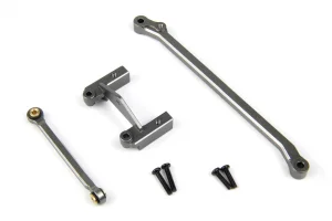Aluminium Servo Mount & Steering Link Set (Gunmetal)