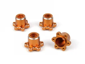 Aluminium MT Wheel Hex +2.5mm (Orange/4pcs)