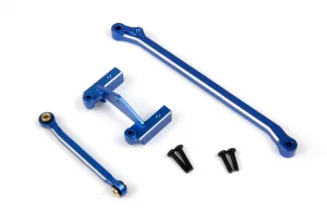 Aluminium Servo Mount & Steering Link (Blue)