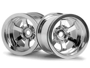Scorch 6-Spoke Wheel Shiny Chrome - Pair