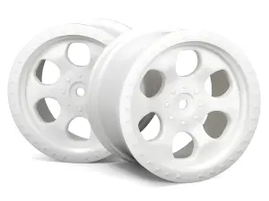 HPI 6 Spoke Wheel - White - 83x56mm - 14mm Hex - (pair)