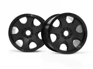 Warlock Wheel Black 83x56mm - 17mm Hex for Savage X / Hellfire - 2 Pcs