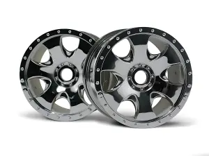 Warlock Wheel Chrome 83x56mm - 17mm Hex for Savage X / Hellfire - 2 Pcs